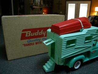 60 ' s No.  5433 Buddy l Camper Truck with Boat BOXED 6