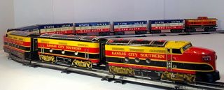 Marx Custom A - B - A Kansas City Southern Diesel Train Set