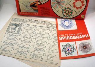 Vintage 1967 Kenner ' s SPIROGRAPH No.  401 Red Set Complete 4