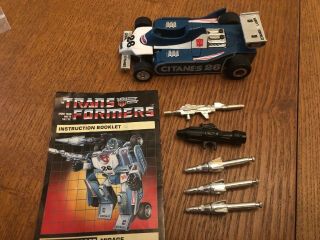 G1 Transformer Mirage 1984 100 Complete Paint Is Stunning With Instruction Boo