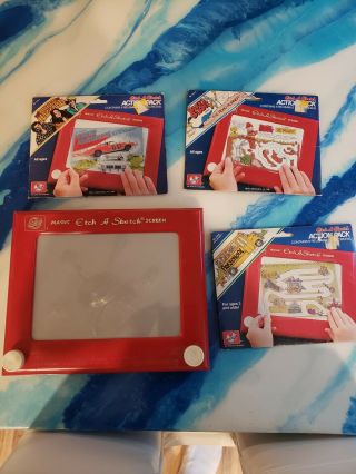 Vintage Etch A Sketch Magic Screen Dukes Of Hazzard And Other Action Packs
