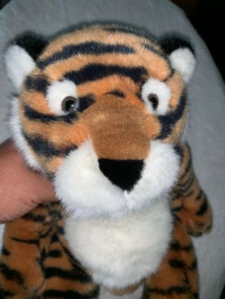 Tickles the Bengal Tiger Cat Russ Berrie Weighted Bean Stuffed Plush 16” 1265 2