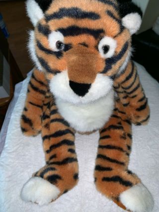 Tickles the Bengal Tiger Cat Russ Berrie Weighted Bean Stuffed Plush 16” 1265 3