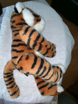 Tickles the Bengal Tiger Cat Russ Berrie Weighted Bean Stuffed Plush 16” 1265 7