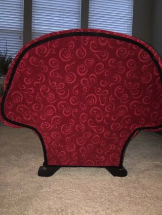 Vintage 1999 Blues Clues Thinking Chair Real Wood Furniture Red Velvet