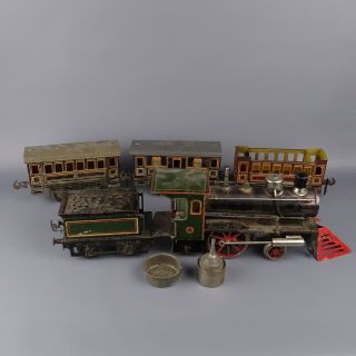 Antique Carette Live Steam Storkleg Train Set - C1903 - Gauge 1 - Dampflok