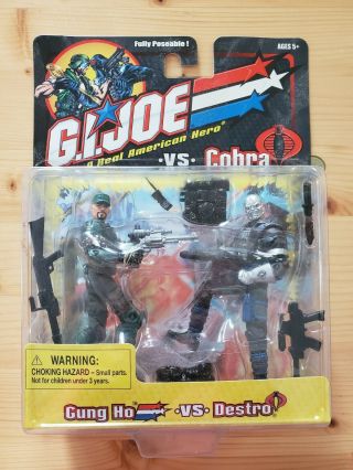 Gung Ho Vs.  Destro G.  I.  Joe Vs.  Cobra Action Figures Hasbro 2001 Mib