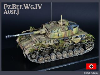 Pro - Built 1/35 Pz.  Bef.  Wg.  Iv Ausf.  J Ww2 German Tank Finished Model (in - Stock)