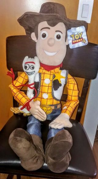 Toy Story 4 - Woody & Forky Pillow Plush Giant Size 36 " Adorable