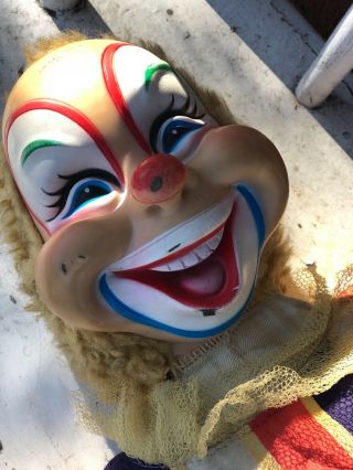 Vintage Rushton Rubber Face Clown Doll Stuffed HARD TO FIND VINTAGE CIRCUS 4
