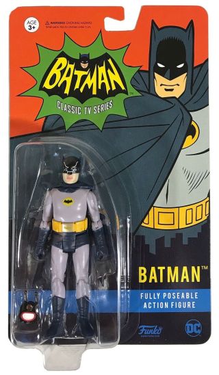 DC Heroes: Batman 1966 TV - Batman 3.  75” Action Figure,  Funko Reaction 2