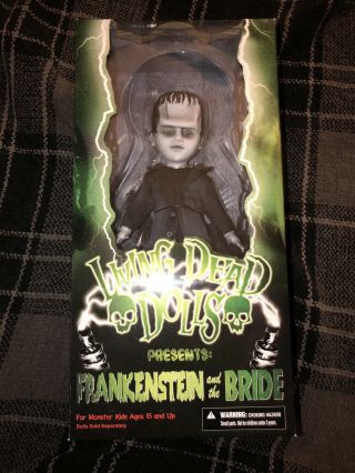 Ldd Living Dead Dolls Presents Black & White Frankenstein 10” Doll Mezco