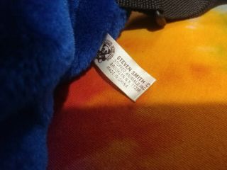 Steven Smith Grateful Dead Plush Bear Backpack,  Blue with Orange Collar 3