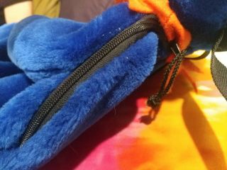 Steven Smith Grateful Dead Plush Bear Backpack,  Blue with Orange Collar 4
