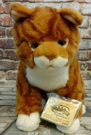 Webkinz Signature Orange Tabby Cat Plush Stuffed Ganz Wks1016