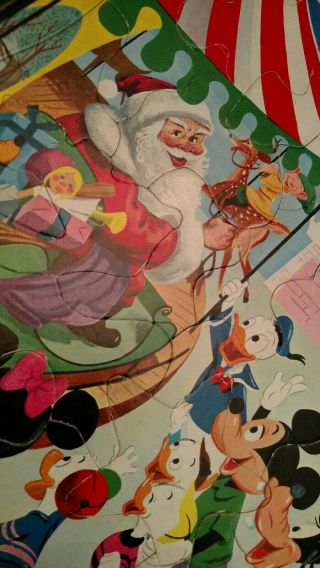 2 Whitman 1956 DISNEYLAND Mickey Mouse Christmas & Adventureland Tray Puzzles 8