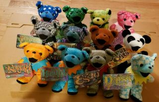 Grateful Dead Beanie Bears - Series 3 Complete Set 1998 - Mwmt - Owner