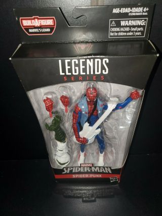 Marvel Legends Spider - Man 6 " Spider - Punk Action Figure (lizard Baf) -