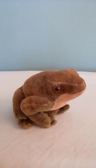 Steiff Froggy frog felt circa 1953 six inches pin in foot only 3