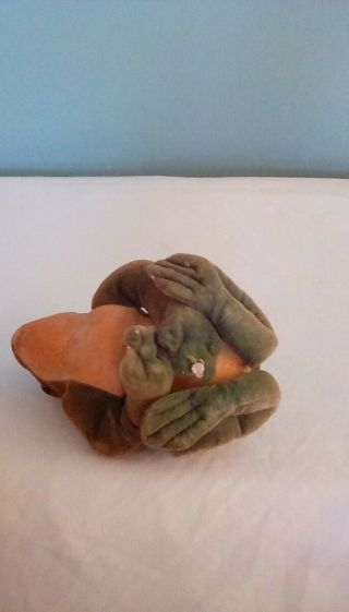 Steiff Froggy frog felt circa 1953 six inches pin in foot only 5