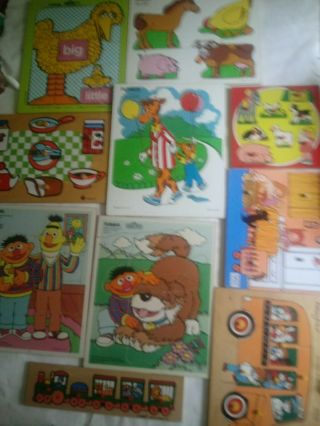 Wooden Sm.  Children Puzzles Playskool Fisher Price Simplex Galt Toys 10 Pack