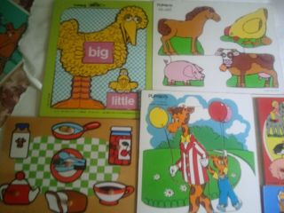 Wooden Sm.  Children Puzzles Playskool Fisher Price Simplex Galt Toys 10 Pack 2