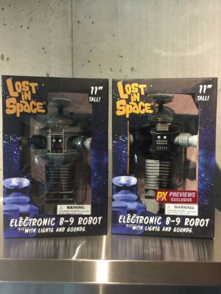Diamond Select Toys Electronic B - 9 Robot Lost In Space 11 " Set Of 2