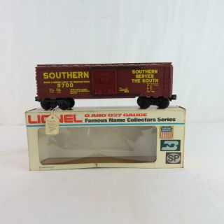 Lionel 6 - 9700 Southern Boxcar Brown With Yellow Lettering Prototype Box