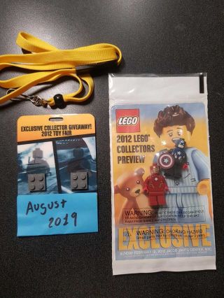 Lego Nytf Captain America Iron Man 2012 Toy Fair Sdcc Lanyard Bag
