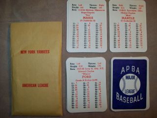 1961 Apba Baseball Cards Complete