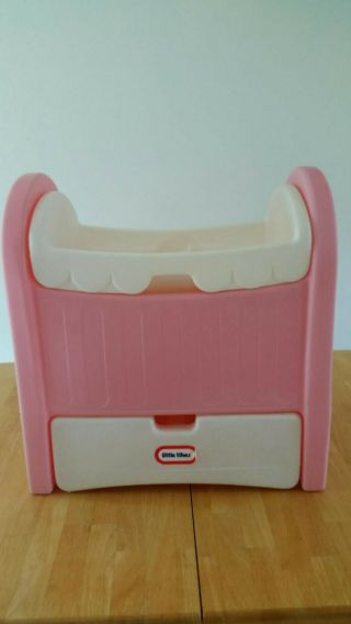 Little Tikes Baby Doll Changing Table Bassinet Cradle Crib Dresser Vintage Pink
