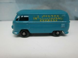 Matchbox/ Lesney 34a Volkswagen Microvan Blue / BLACK Plastic Wheels 11