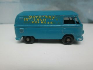 Matchbox/ Lesney 34a Volkswagen Microvan Blue / BLACK Plastic Wheels 12