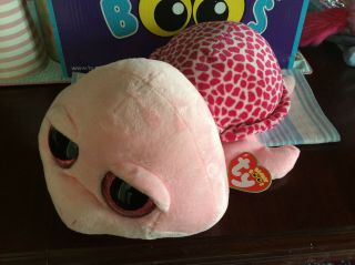 Ty Beanie Boo Retired Shelby Pink Turtle Large (16 - Inch)