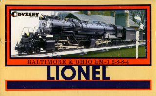 Lionel 6 - 28051 Baltimore & Ohio Em - 1 2 - 8 - 8 - 4 Steamloco & Tender - O Scale 3 - Rail