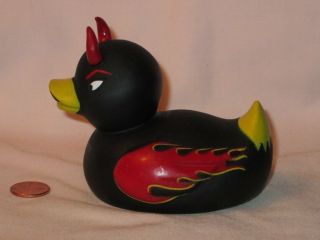 Hot Rod Rubber Squeak Devil Duck; By Accoutrements 2000