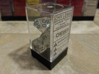 Chessex Dice CHX LE669 Confetti/Black 7 Polyhedral Die Set OOP 10