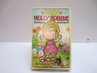 Vtg 1978 Baby Holly Hobbie Colorforms Dress Up Toy Set