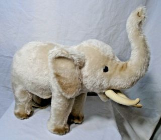 Steiff African Elephant Stuffed Animal Plush 11 " Tall - Toy All Tags Large