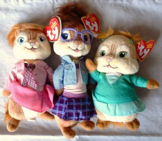 Jeanette,  Eleanor & Brittany - Ty Chippettes - Alvin & The Chipmunks - Tags