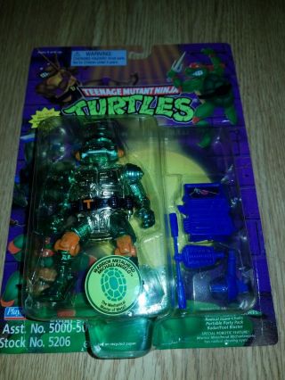 Playmates Teenage Mutant Ninja Turtles 1995 Warrior Metalhead Michaelangelo Rare