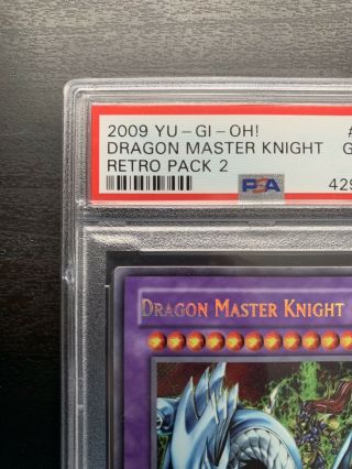 PSA 10 Yu - Gi - Oh Dragon Master Knight RP02 - EN097 GEM Retro Pack 2 3