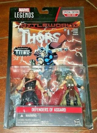 Marvel Legends Defenders Of Asgard: Odison & Lady Thor 4 " Figures With Comic