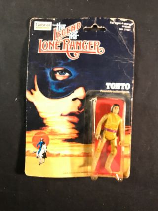 1980 Gabriel Tonto Action Figure On Card The Legend Of The Lone Ranger