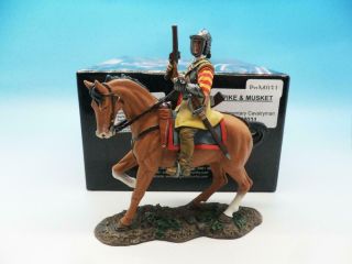 King & Country Pike & Musket Mounted Parliamentry Cavalryman Pnm031 1/30