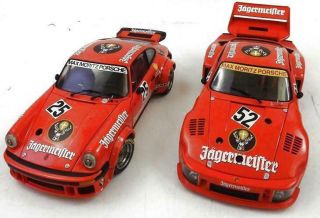 1:18 Exoto Porsche Jagermeister Set: 934 Rsr & 935 Turbo Rlg18093 Rare Diecast