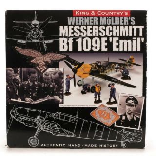 King & Country Lw044 1/30 Bf - 109 Emil Luftwaffe Werner Molders Warbirds Airplane