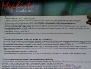 Saitek Mephisto Exclusive Senator Chess Computer - NOS/Unused CT08U 3