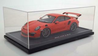 1/12 Scale Spark Porsche 911 (991) Gt3 Rs Lava Orange W Display Case Le Of 200