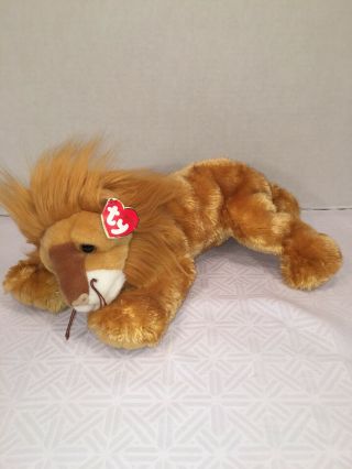 Nwt - 17” Ty Classic Plush Caesar The Lion Stuffed Animal Toy